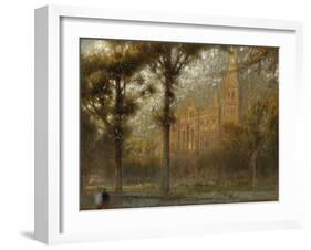 Salisbury Cathedral: the West Front and Spire, 19th Century-Albert Goodwin-Framed Giclee Print