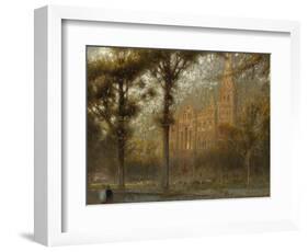 Salisbury Cathedral: the West Front and Spire, 19th Century-Albert Goodwin-Framed Giclee Print