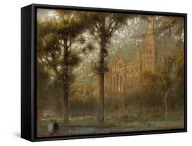 Salisbury Cathedral: the West Front and Spire-Albert Goodwin-Framed Stretched Canvas