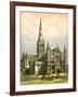 Salisbury Cathedral, Wiltshire, C1870-WL Walton-Framed Giclee Print