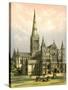 Salisbury Cathedral, Wiltshire, C1870-WL Walton-Stretched Canvas