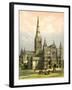 Salisbury Cathedral, Wiltshire, C1870-WL Walton-Framed Giclee Print