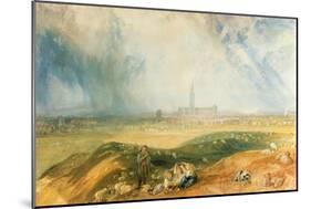 Salisbury Cathedral-J. M. W. Turner-Mounted Giclee Print