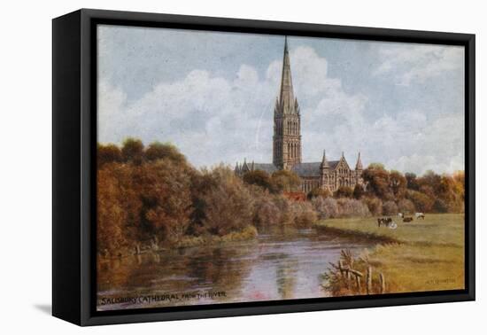 Salisbury Cathedral-Alfred Robert Quinton-Framed Stretched Canvas