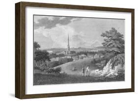 'Salisbury, from the London Road', 1805-Samuel Rawle-Framed Giclee Print