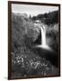 Salish Lodge and English Daisies, Snoqualmie Falls, Washington, USA-Charles Crust-Framed Photographic Print