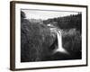 Salish Lodge and English Daisies, Snoqualmie Falls, Washington, USA-Charles Crust-Framed Photographic Print