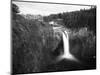 Salish Lodge and English Daisies, Snoqualmie Falls, Washington, USA-Charles Crust-Mounted Photographic Print