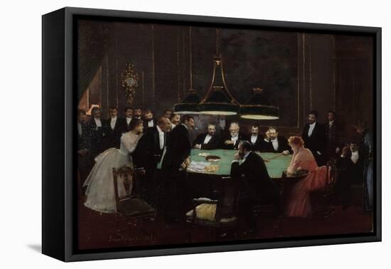 Salle de Jeu, 1889-Jean Béraud-Framed Stretched Canvas