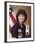 Sally Ride, astronaut who became first Amer. woman in space aboard Space Shuttle Challenger II-null-Framed Premium Photographic Print