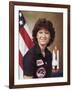 Sally Ride, astronaut who became first Amer. woman in space aboard Space Shuttle Challenger II-null-Framed Premium Photographic Print