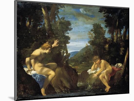 Salmacis and Hermaphroditus-Ludovico Carracci-Mounted Giclee Print