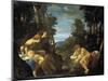 Salmacis and Hermaphroditus-Ludovico Carracci-Mounted Giclee Print