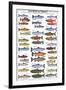 Salmon and Trout-null-Framed Premium Giclee Print