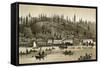 Salmon Cannery on the Columbia River in Oregon, 1880s-null-Framed Stretched Canvas