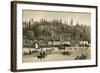 Salmon Cannery on the Columbia River in Oregon, 1880s-null-Framed Giclee Print