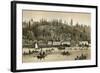 Salmon Cannery on the Columbia River in Oregon, 1880s-null-Framed Giclee Print