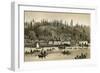 Salmon Cannery on the Columbia River in Oregon, 1880s-null-Framed Giclee Print