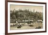 Salmon Cannery on the Columbia River in Oregon, 1880s-null-Framed Giclee Print