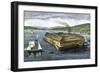 Salmon Cannery on the Pacific Coast at Astoria, Oregon, c.1880-null-Framed Giclee Print