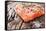 Salmon Filet with Spices on a Wooden Carving Board. Macro Shot.-Volff-Framed Stretched Canvas