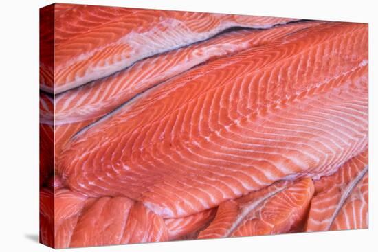 Salmon Fillets for Sale in Fish Market-Jon Hicks-Stretched Canvas