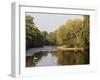 Salmon Fisherman Casting to a Fish on the River Dee, Wrexham, Wales-John Warburton-lee-Framed Photographic Print