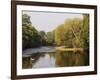 Salmon Fisherman Casting to a Fish on the River Dee, Wrexham, Wales-John Warburton-lee-Framed Photographic Print