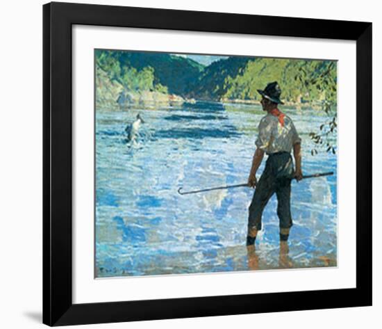 Salmon Fishing, 1927-Frank Weston Benson-Framed Art Print