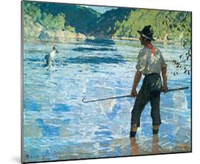 Salmon Fishing, 1927-Frank Weston Benson-Mounted Art Print