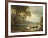 Salmon Fishing on the Caspapediac River (Quebec, Canada)-Albert Bierstadt-Framed Giclee Print