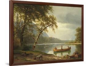 Salmon Fishing on the Caspapediac River (Quebec, Canada)-Albert Bierstadt-Framed Giclee Print