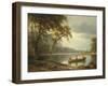 Salmon Fishing on the Caspapediac River (Quebec, Canada)-Albert Bierstadt-Framed Giclee Print