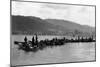 Salmon Fishing Scene at Rogue River Mouth - Gold Beach, OR-Lantern Press-Mounted Art Print