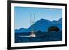 Salmon fishing trolling boat, Inside Passage, Southeast Alaska, USA-Mark A Johnson-Framed Photographic Print