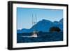 Salmon fishing trolling boat, Inside Passage, Southeast Alaska, USA-Mark A Johnson-Framed Photographic Print