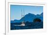 Salmon fishing trolling boat, Inside Passage, Southeast Alaska, USA-Mark A Johnson-Framed Photographic Print