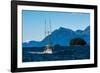 Salmon fishing trolling boat, Inside Passage, Southeast Alaska, USA-Mark A Johnson-Framed Photographic Print