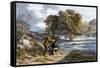 Salmon Fishing-Alexander Rolfe-Framed Stretched Canvas