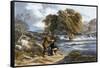 Salmon Fishing-Alexander Rolfe-Framed Stretched Canvas