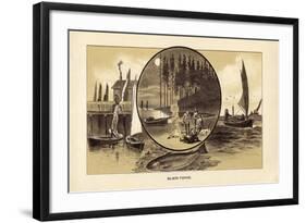 Salmon Fishing-null-Framed Giclee Print