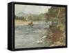 Salmon Fishing-Ernest Briggs-Framed Stretched Canvas