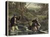 Salmon Fishing-null-Stretched Canvas