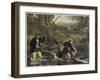 Salmon Fishing-null-Framed Giclee Print