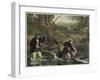 Salmon Fishing-null-Framed Giclee Print