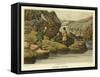 Salmon Fishing-Henry Thomas Alken-Framed Stretched Canvas