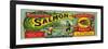 Salmon Fly Salmon Can Label - Anacortes, WA-Lantern Press-Framed Premium Giclee Print
