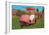 Salmon Golf Cart, Retro-null-Framed Art Print