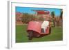 Salmon Golf Cart, Retro-null-Framed Art Print