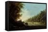 Salmon Leap, Leixlip, County Kildare, Ireland-William Sadler-Framed Stretched Canvas